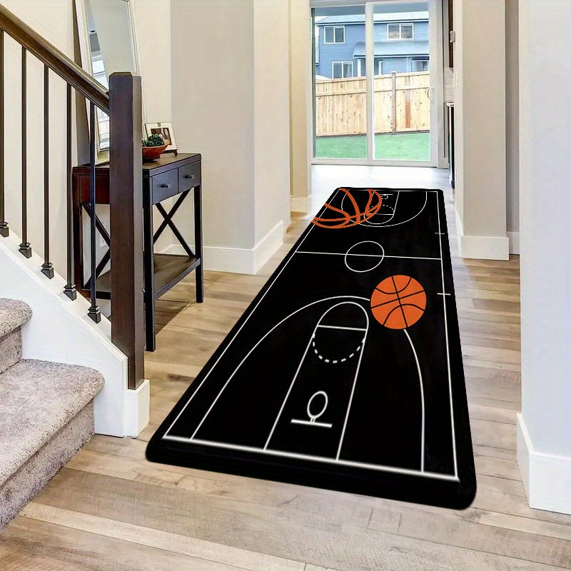 🏀 Alfombra de Cancha de Baloncesto en Franela – ¡Comodidad Suave con Estilo Deportivo!
