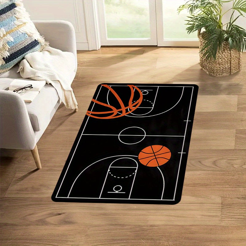 🏀 Alfombra de Cancha de Baloncesto en Franela – ¡Comodidad Suave con Estilo Deportivo!