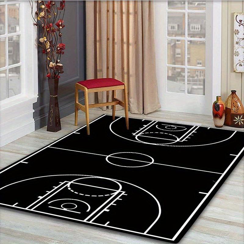 🏀 Basketball Court Pig-Shaped Rug – Fun &amp; Sporty Home Decor!