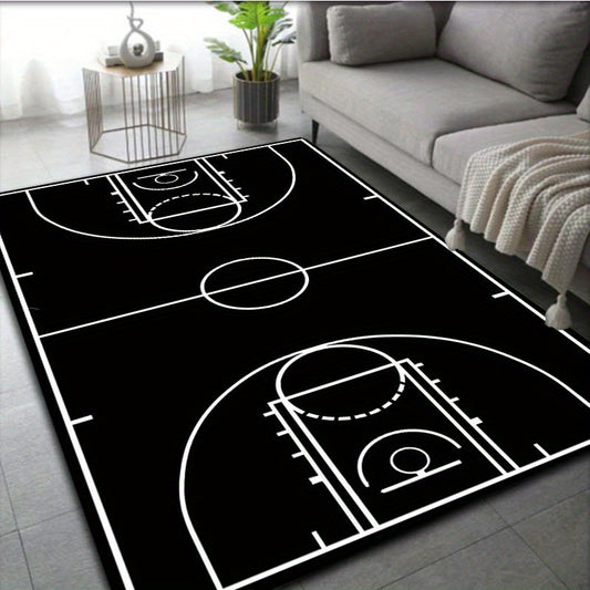 🏀 Basketball Court Pig-Shaped Rug – Fun &amp; Sporty Home Decor!