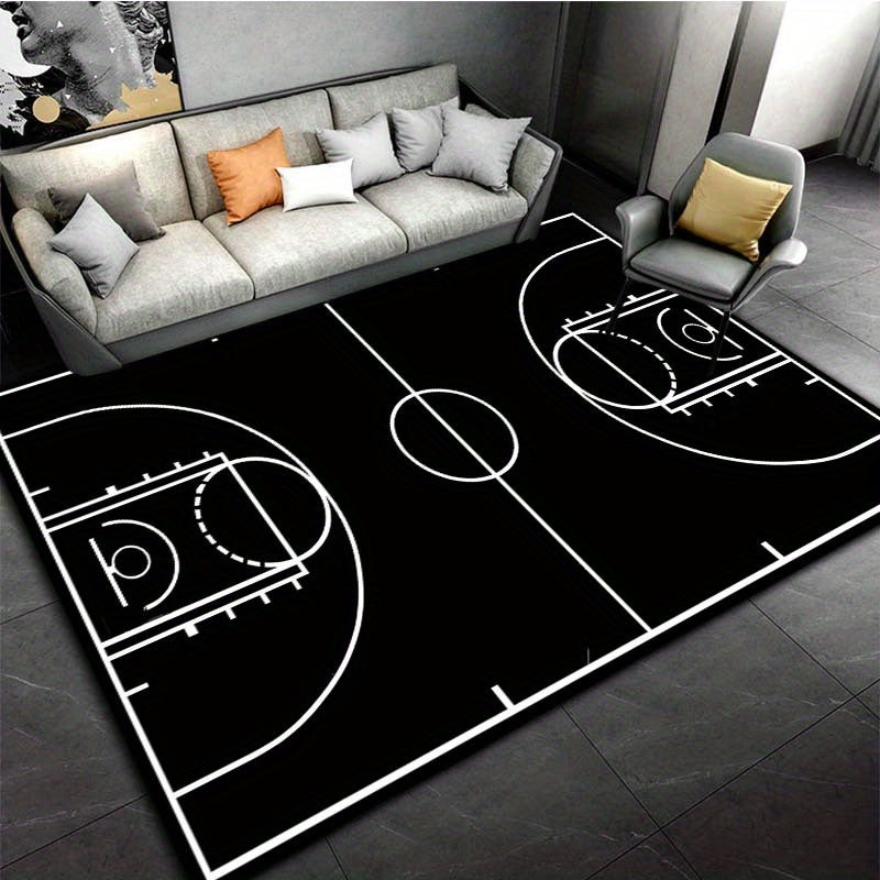 🏀 Basketball Court Pig-Shaped Rug – Fun &amp; Sporty Home Decor!